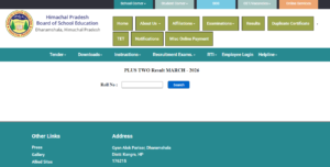 HPBOSE 10th Rechecking 2026 official notice screenshot from website