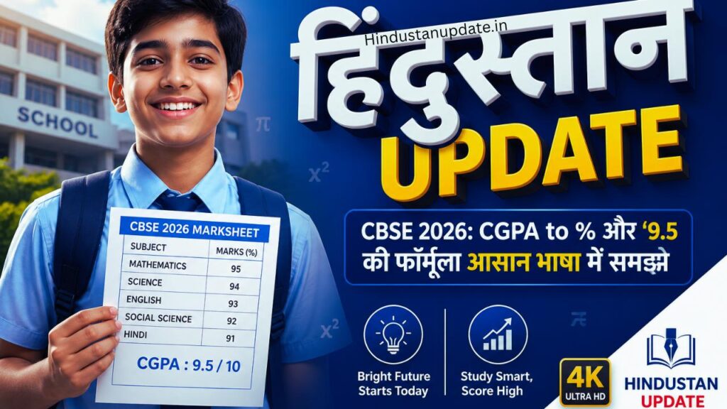 How to calculate percentage from CGPA in CBSE 2026