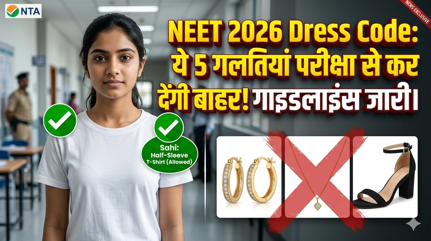 NEET 2026 Dress Code Realistic guide for NEET 2026 female dress code and banned items