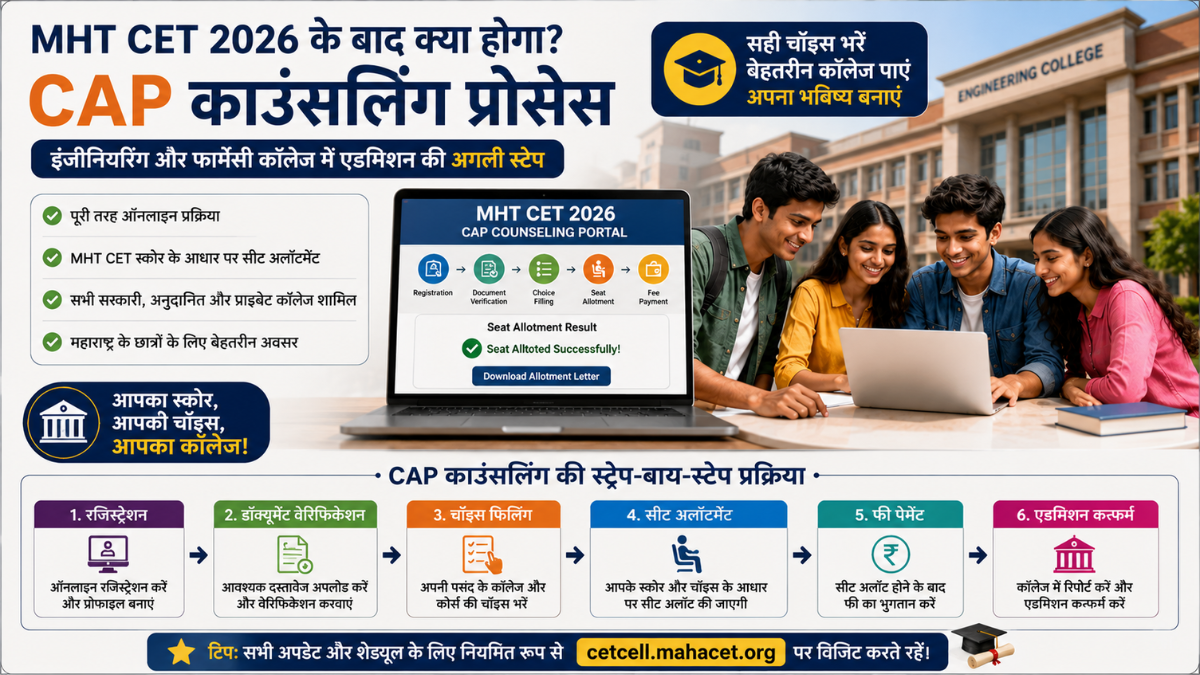 MHT CET Result 2026 Counselling registration and seat allotment