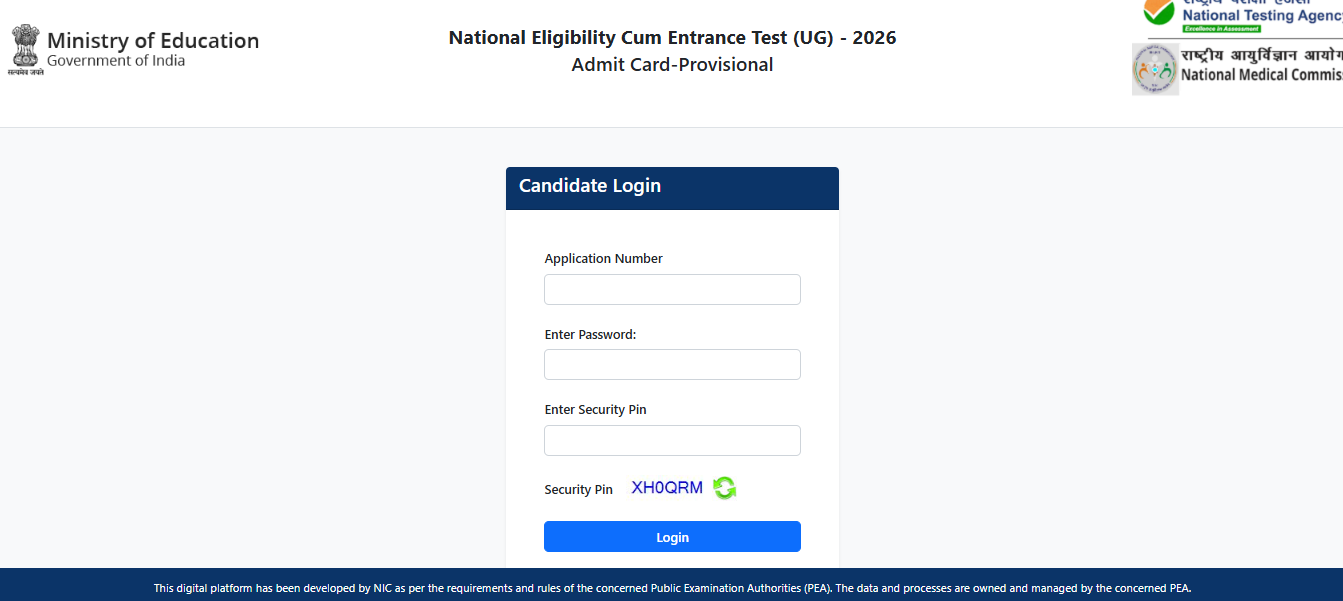 NTA UGC NET 2026 Admit Card TODAY LIVE Candidate Login Window