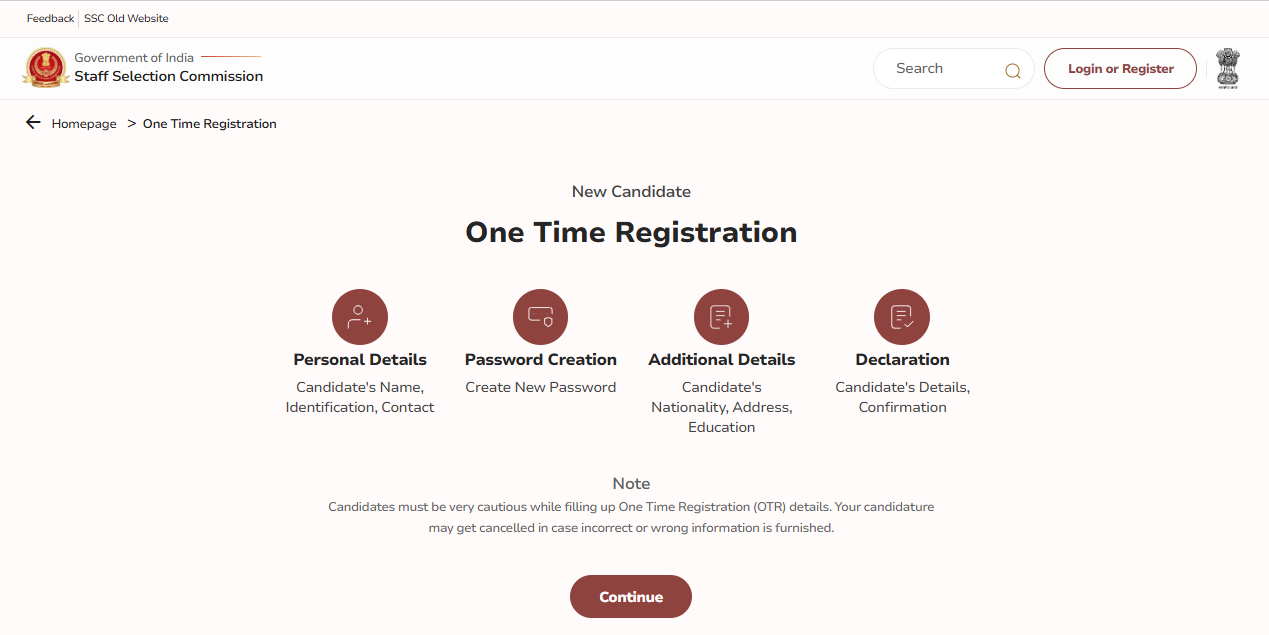 SSC CGL Recruitment 2026 One Time Registration (OTR) process for CGL 2026 application